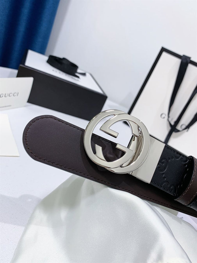 GUCCI REVERSIBLE GUCCI SIGNATURE BELT - AB030