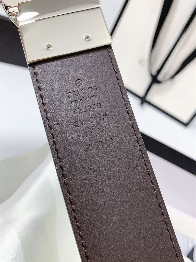 GUCCI REVERSIBLE GUCCI SIGNATURE BELT - AB030