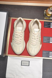 GUCCI RHYTON LEATHER SNEAKERS - G164