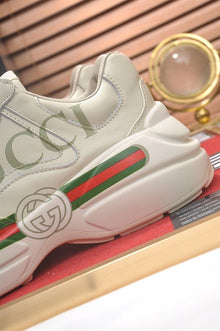 GUCCI RHYTON LEATHER SNEAKERS - G164