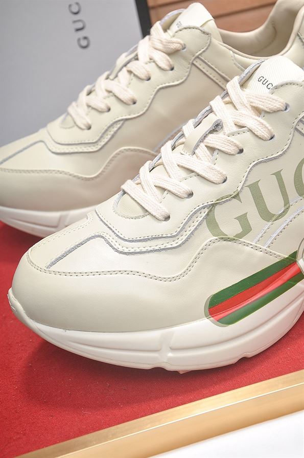 GUCCI RHYTON LEATHER SNEAKERS - G164