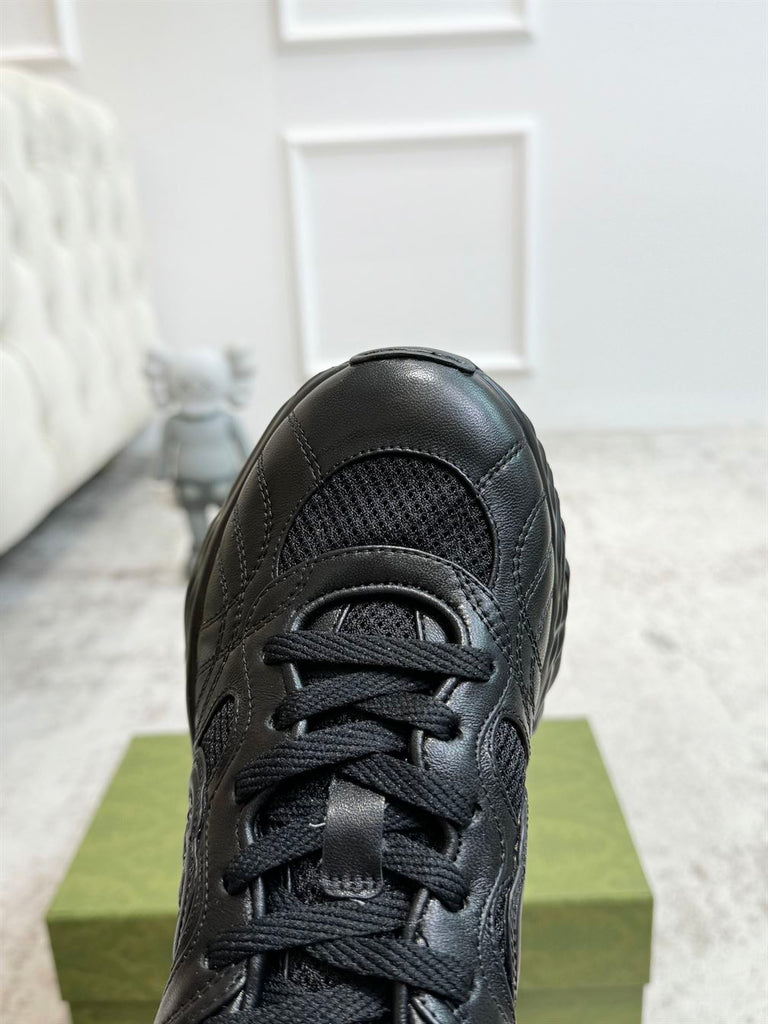 GUCCI RIPPLE SNEAKER BLACK LEATHER - G022