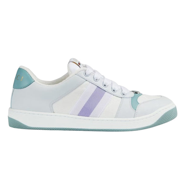 GUCCI SCREENER LOW-TOP SNEAKERS LIGHT BLUE AND WHITE - G033