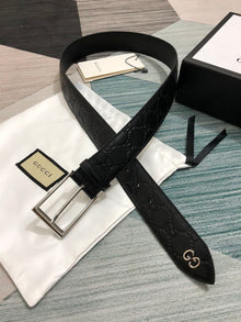 GUCCI SIGNATURE BELT WITH GG DETAIL - AB018