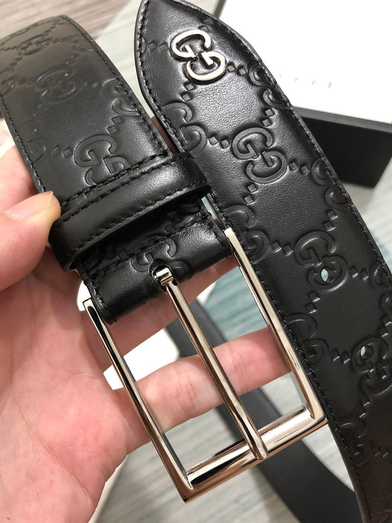 GUCCI SIGNATURE BELT WITH GG DETAIL - AB018