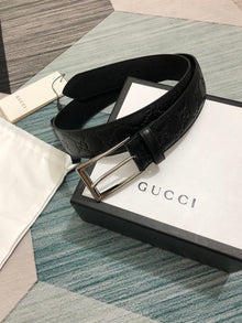 GUCCI SIGNATURE BELT WITH GG DETAIL - AB018