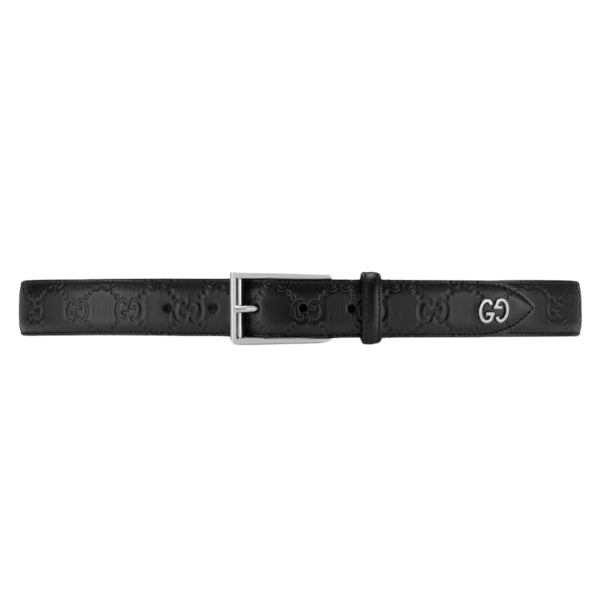 GUCCI SIGNATURE BELT WITH GG DETAIL - AB018