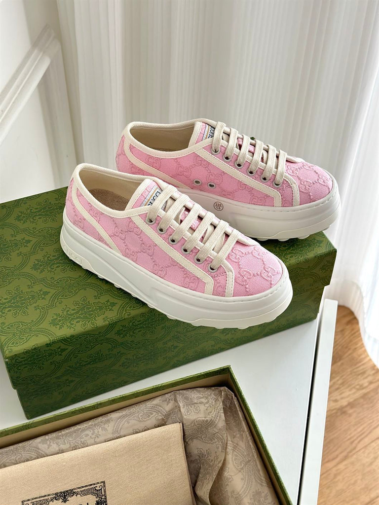 GUCCI TENNIS 1977 SNEAKER LIGHT PINK CANVAS - G026