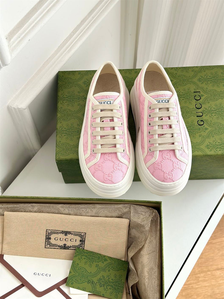 GUCCI TENNIS 1977 SNEAKER LIGHT PINK CANVAS - G026