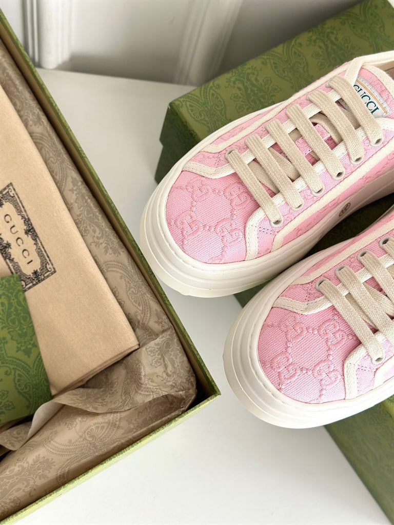 GUCCI TENNIS 1977 SNEAKER LIGHT PINK CANVAS - G026