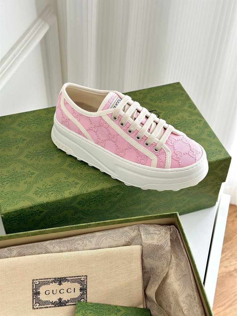 GUCCI TENNIS 1977 SNEAKER LIGHT PINK CANVAS - G026