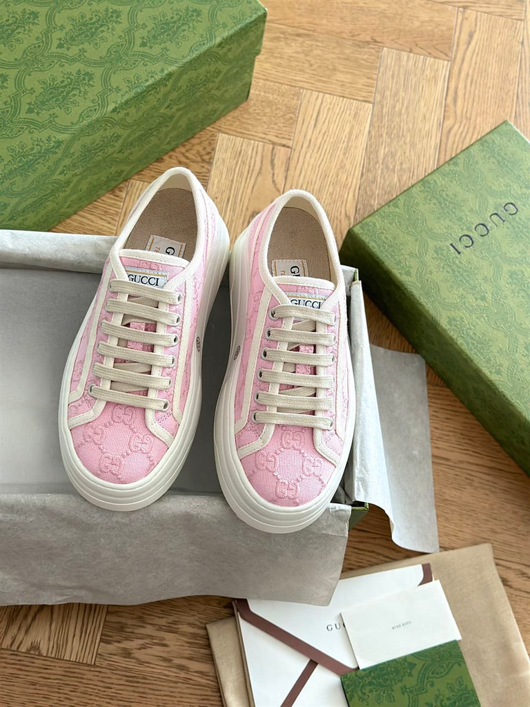 GUCCI TENNIS 1977 SNEAKER LIGHT PINK CANVAS - G026