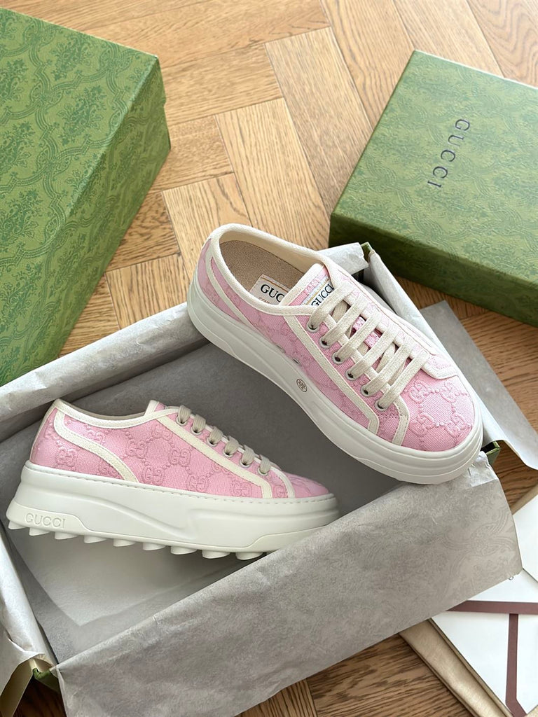 GUCCI TENNIS 1977 SNEAKER LIGHT PINK CANVAS - G026