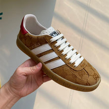 GUCCI X ADIDAS GAZELLE BEIGE BROWN - G004