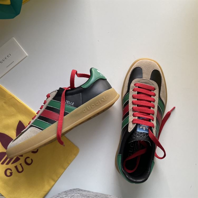 GUCCI X ADIDAS GAZELLE BLACK GREEN RED - G001