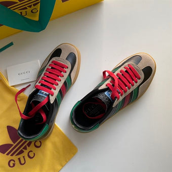 GUCCI X ADIDAS GAZELLE BLACK GREEN RED - G001