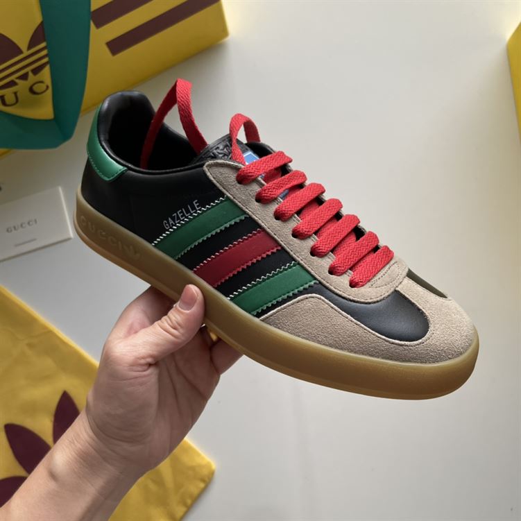 GUCCI X ADIDAS GAZELLE BLACK GREEN RED - G001