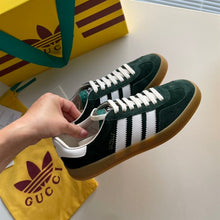 GUCCI X ADIDAS GAZELLE GREEN SUEDE - G002