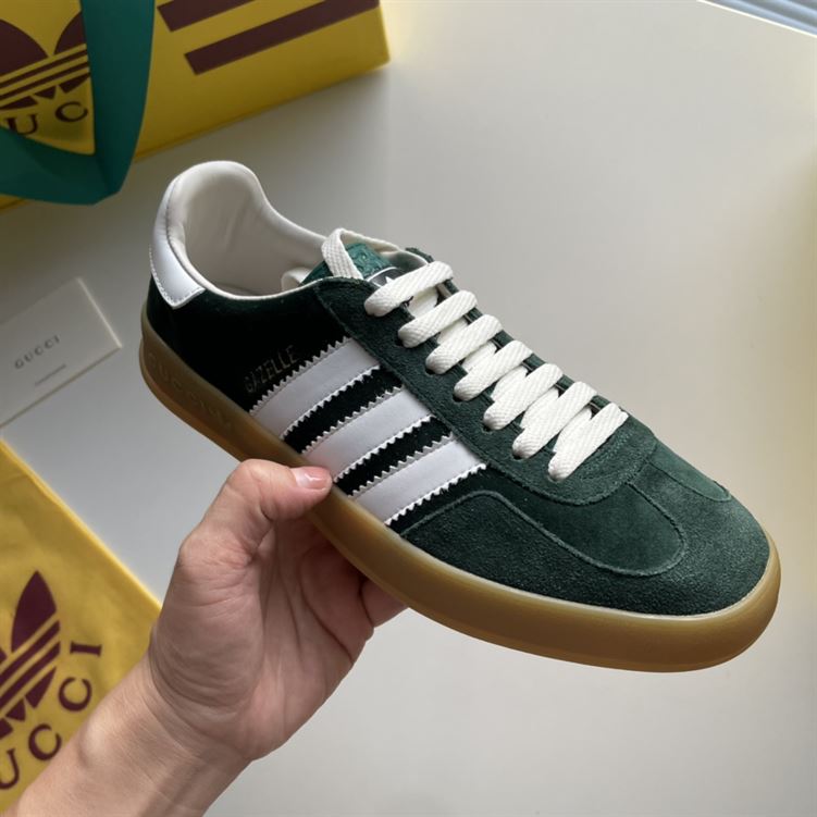 GUCCI X ADIDAS GAZELLE GREEN SUEDE - G002