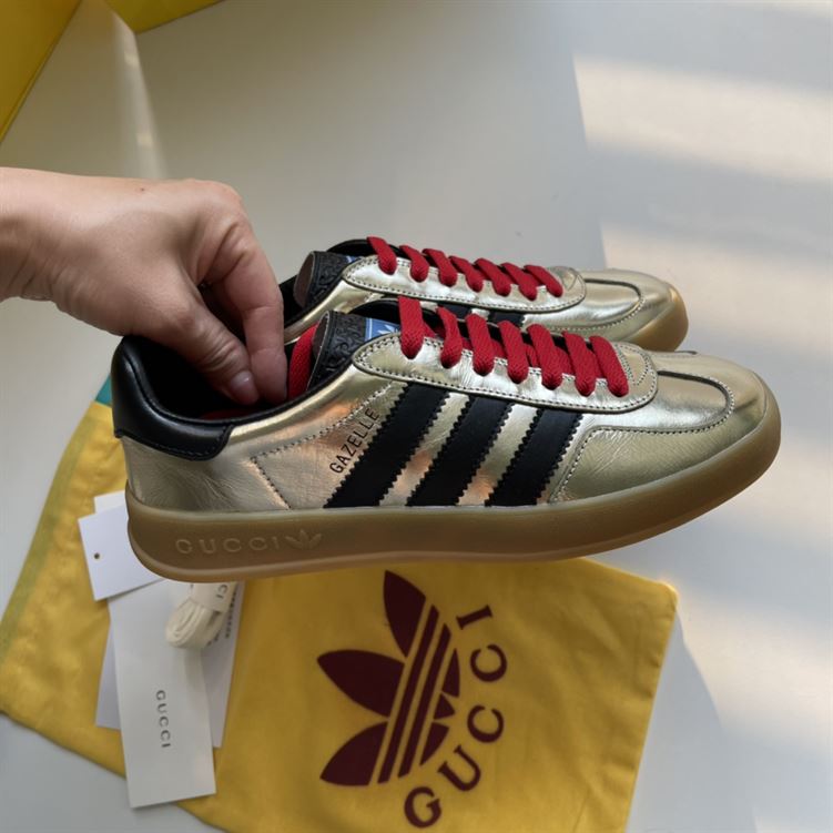 GUCCI X ADIDAS GAZELLE METALLIC GOLD - GS005