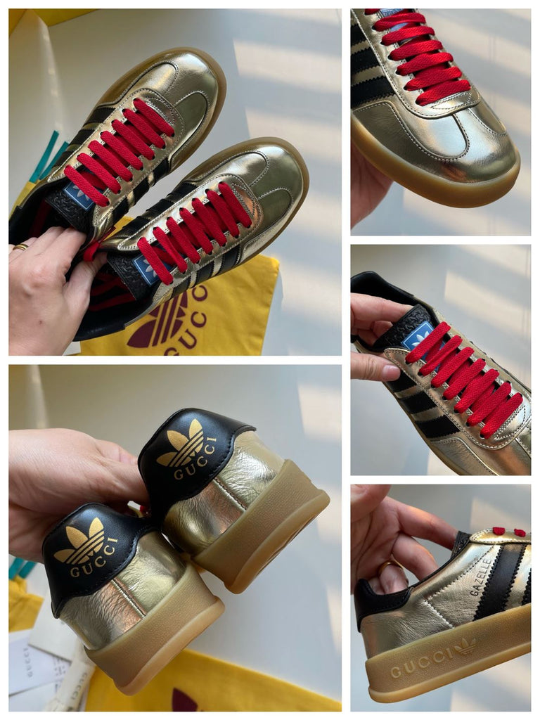 GUCCI X ADIDAS GAZELLE METALLIC GOLD - GS005