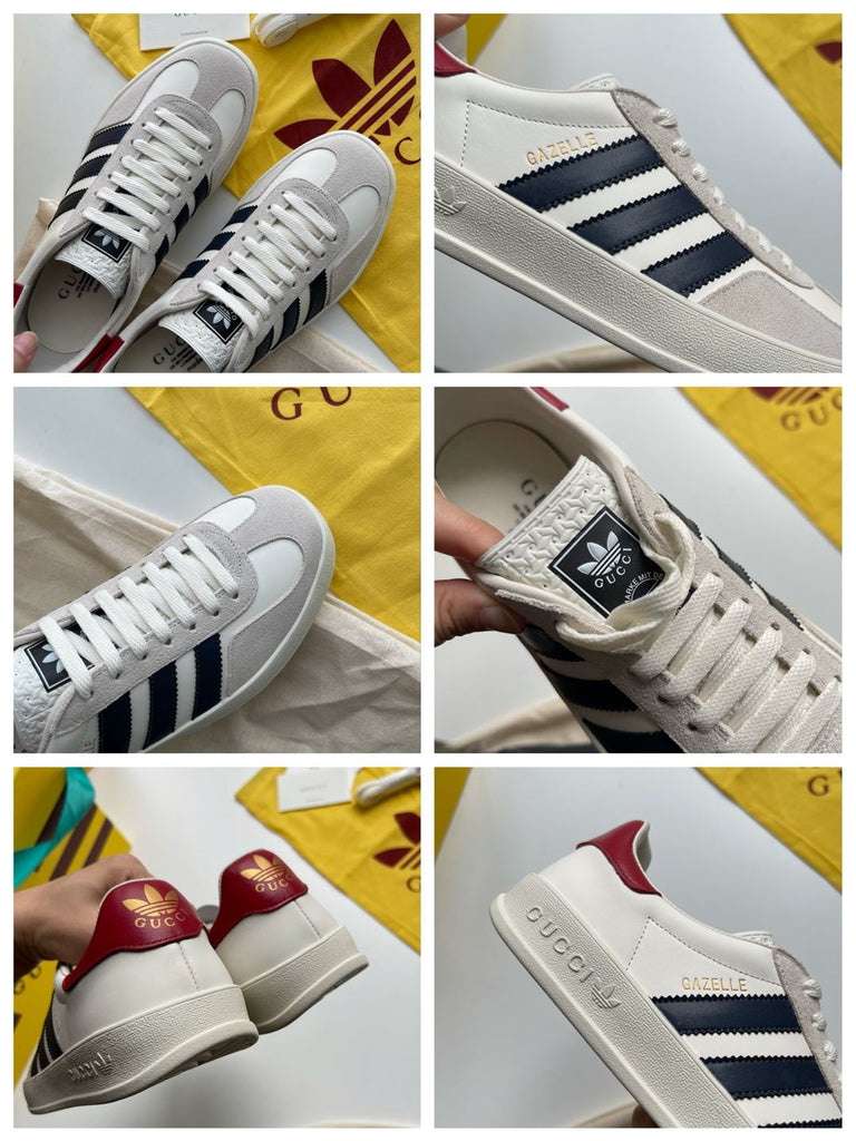 GUCCI X ADIDAS GAZELLE METALLIC WHITE - G006