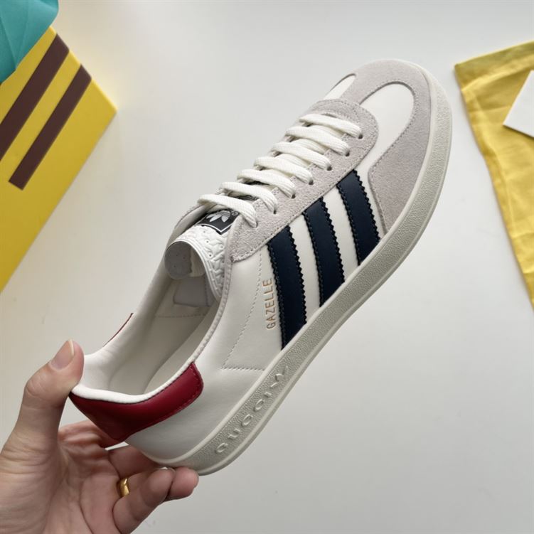 GUCCI X ADIDAS GAZELLE METALLIC WHITE - G006