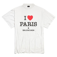 I LOVE PARIS & BALENCIAGA T-SHIRT OVERSIZED IN WHITE - Y016