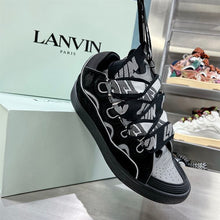 LANVIN CURB SNEAKERS BLACK GREY - PT003