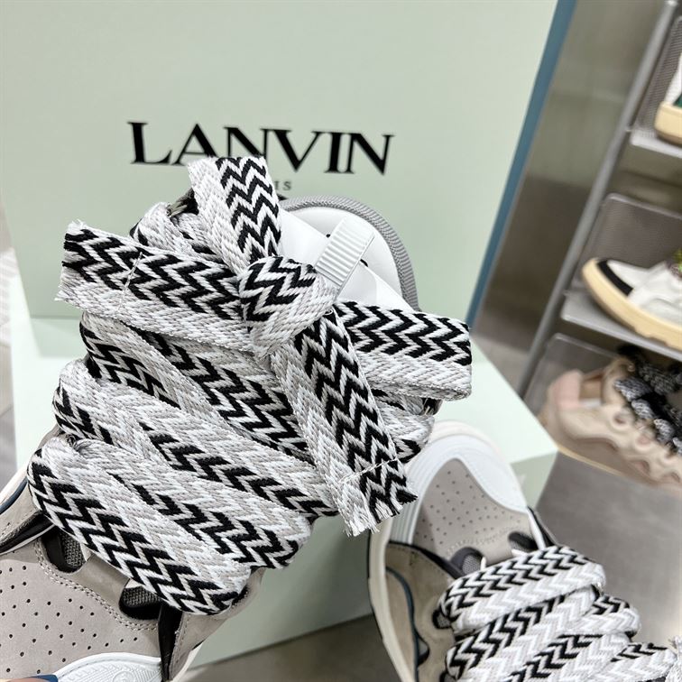 LANVIN CURB SNEAKERS BLUE GREY - PT002