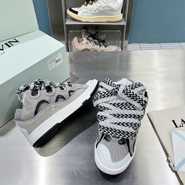 LANVIN CURB SNEAKERS BLUE GREY - PT002