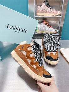 LANVIN CURB SNEAKERS BROWN - PT004