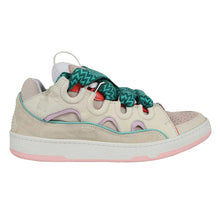 LANVIN CURB SNEAKERS GREEN PINK BEIGE - PT009