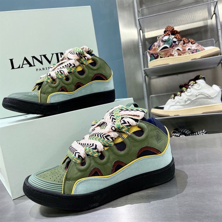 LANVIN CURB SNEAKERS GREEN - PT005