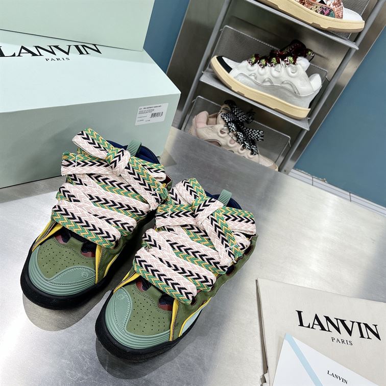 LANVIN CURB SNEAKERS GREEN - PT005