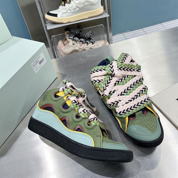 LANVIN CURB SNEAKERS GREEN - PT005