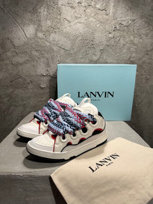 LANVIN CURB SNEAKERS GREY BLUE BLACK RED - PT008