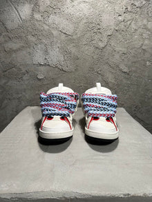 LANVIN CURB SNEAKERS GREY BLUE BLACK RED - PT008