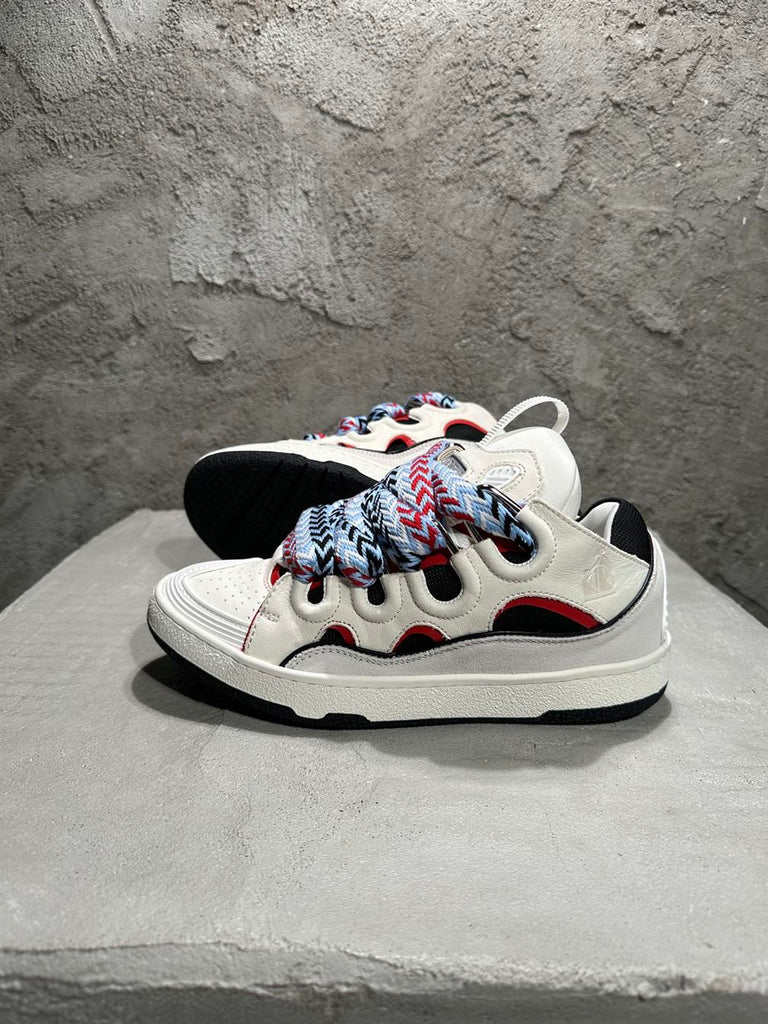 LANVIN CURB SNEAKERS GREY BLUE BLACK RED - PT008