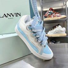 LANVIN CURB SNEAKERS WHITE BLUE - PT001