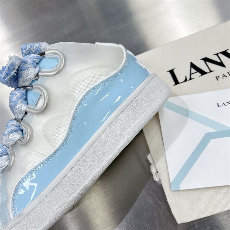 LANVIN CURB SNEAKERS WHITE BLUE - PT001