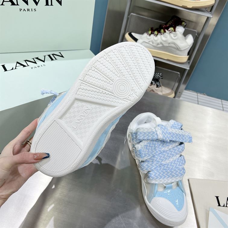 LANVIN CURB SNEAKERS WHITE BLUE - PT001