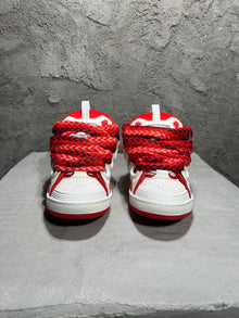 LANVIN CURB SNEAKERS WHITE RED - PT010