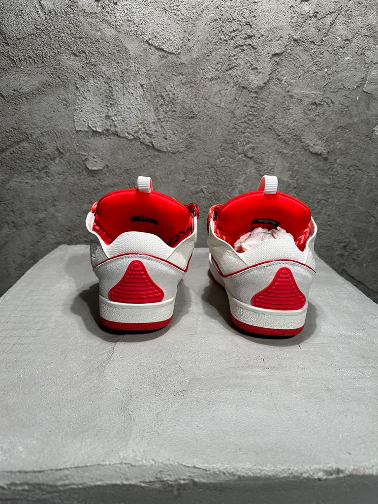 LANVIN CURB SNEAKERS WHITE RED - PT010