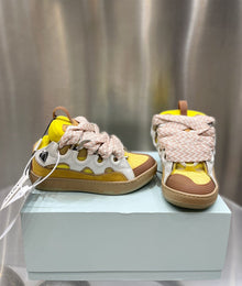 LANVIN CURB SNEAKERS WHITE YELLOW - PT024