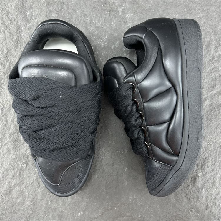 LANVIN LEATHER CURB XL LOW-TOP SNEAKERS - PT028