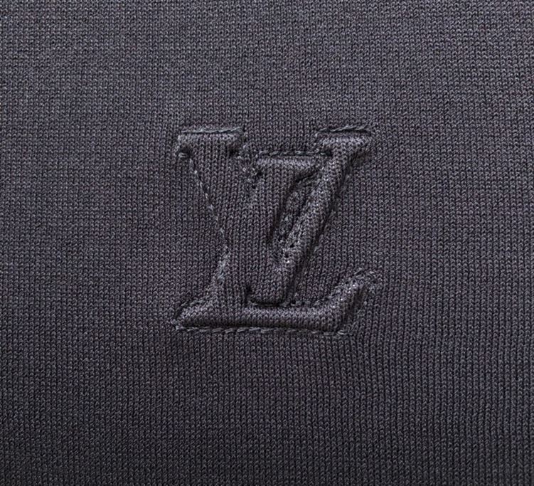 LOUIS VUITTON CASHMERE AND COTTON BLEN SHORT-SLEEVED POLO - V025