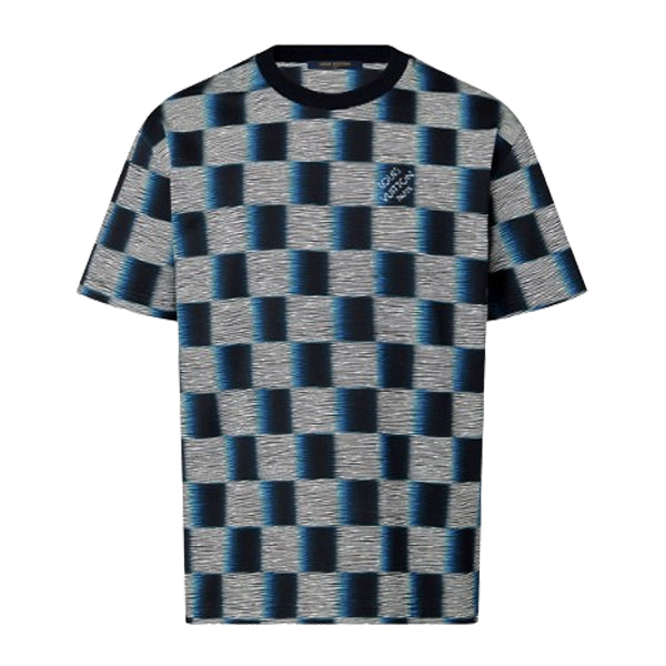 LOUIS VUITTON DAMIER SHORT-SLEEVED COTTON T-SHIRT - V046