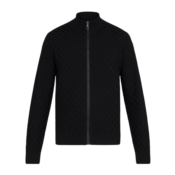 LOUIS VUITTON DAMIER SIGNATURE ZIP-THROUGH CARDIGAN - J021