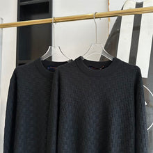 LOUIS VUITTON DAMIER WOOL LONG-SLEEVED CREWNECK BLACK - J019